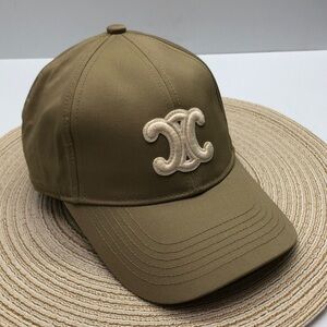 Celine Olive Green Logo Cap